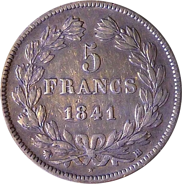 ルイ・フィリップの5フラン（裏）