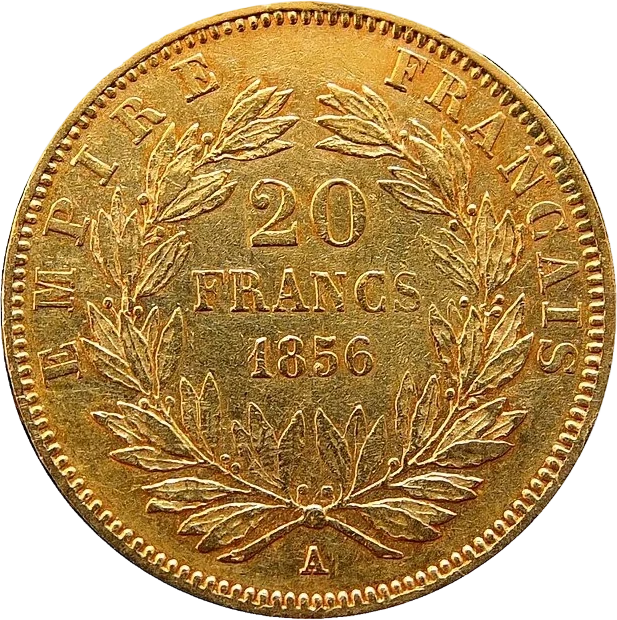 ナポレオン3世の20フラン金貨（裏）