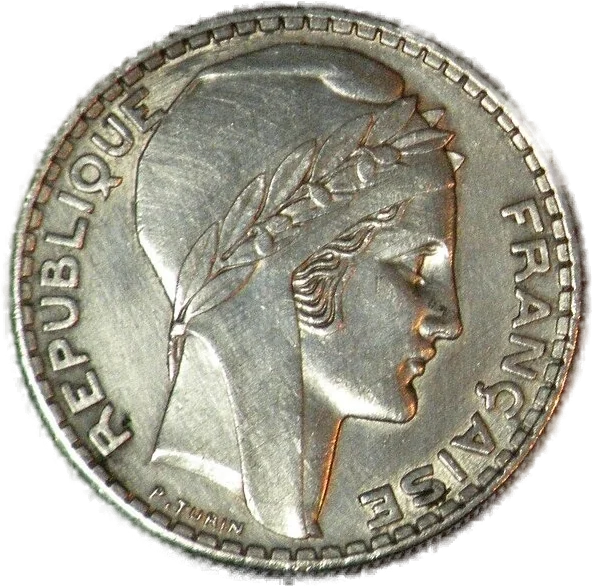 チュリン型の二十フラン銀貨