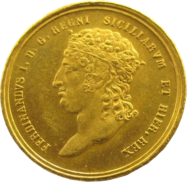 両シチリア王国 フェルディナンド一世 十五ドゥカーティ金貨 一八一八年