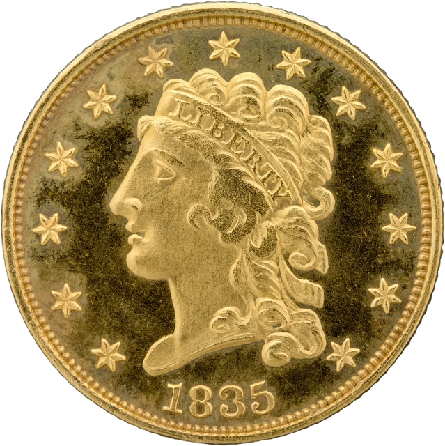 合衆国 二ドル半金貨（クラシック・ヘッド）一八三五年