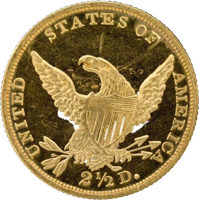 合衆国 二ドル半金貨（クラシック・ヘッド）一八三五年（裏）