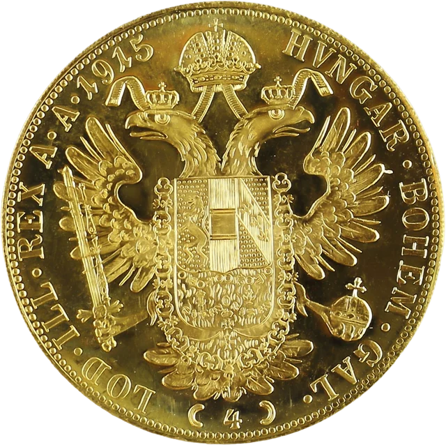 4ダカット金貨（1915年銘・再打造）（裏）
