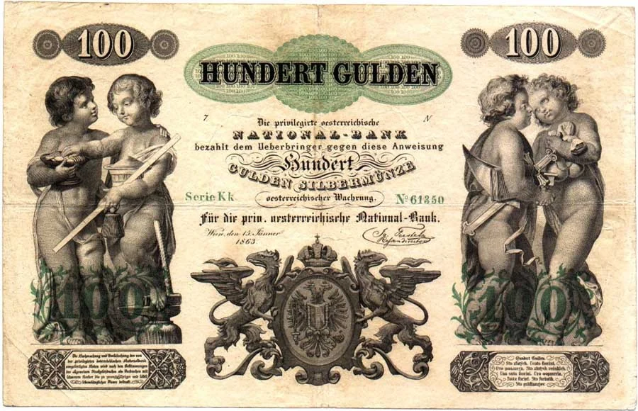 100グルデン券（1863年）