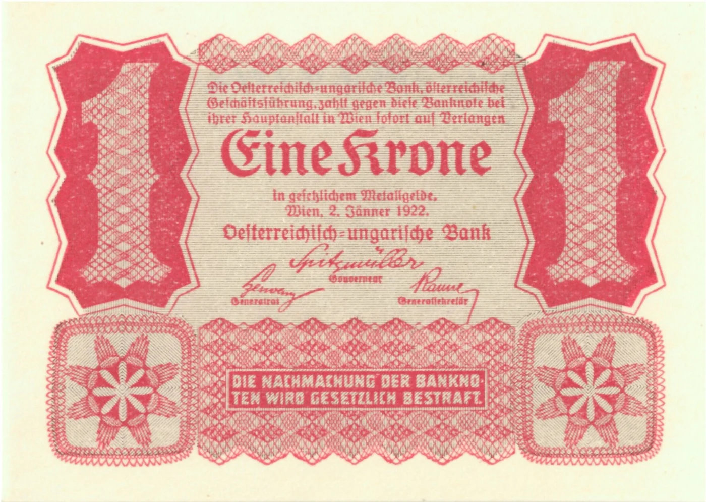 1クローネ紙幣（1922年）